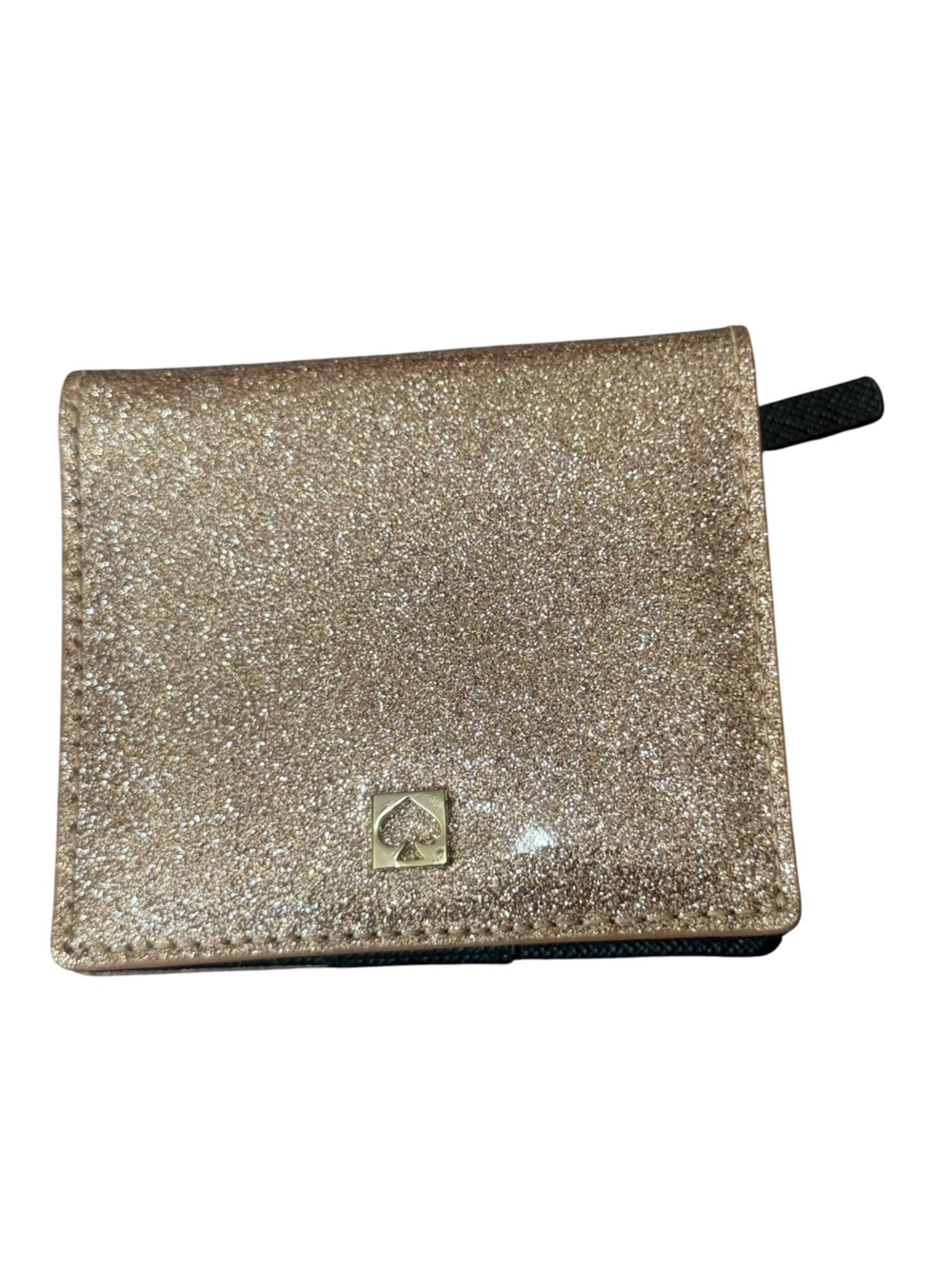 kate spade Metallic Glitter Compact Wallet in Rose